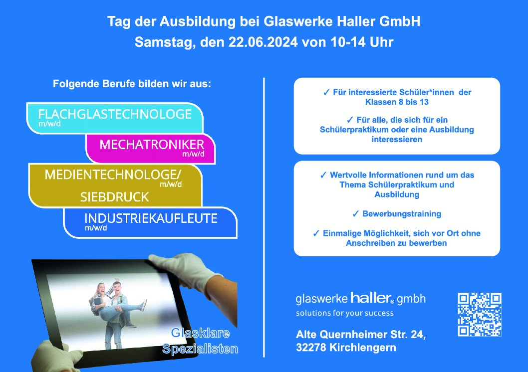 Tag der Ausbildung bei Glaswerke Haller GmbH!